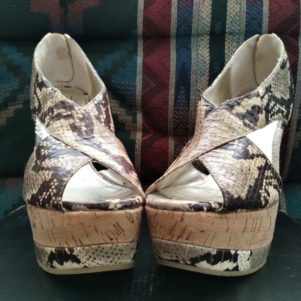 PELLE MODA PLATFORMS NATURAL PYTHON